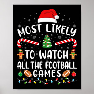 Am ehesten werden alle Football-Spiele Weihnachtsm Poster