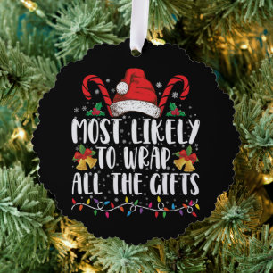 Am ehesten werden alle Geschenke Weihnachten Famil Ornament Karte