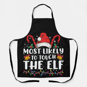 Am ehesten wird die Elf-Weihnachtsfamilie berührt Schürze