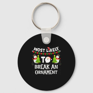 Am ehesten wird eine Ornament-Schneemannfamilie Ch Schlüsselanhänger