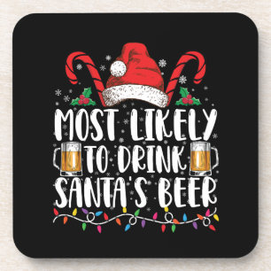 Am ehesten wird man Santa's Bier Weihnachtstrunk t Getränkeuntersetzer