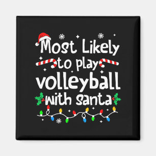 Am ehesten wird mit Santa C-hristm Volleyball gesp Magnet