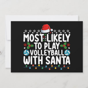 Am ehesten wird mit Santa Weihnachten Volleyball g Einladung