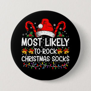 Am ehesten wird Rock Christmas Socken Lustiges Xma Button