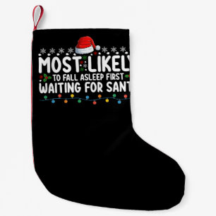 Am ehesten wird zuerst einschlafen, während man au kleiner weihnachtsstrumpf