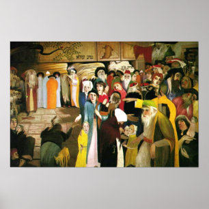 Am Eingang der Klagemauer in Jerusalem Poster