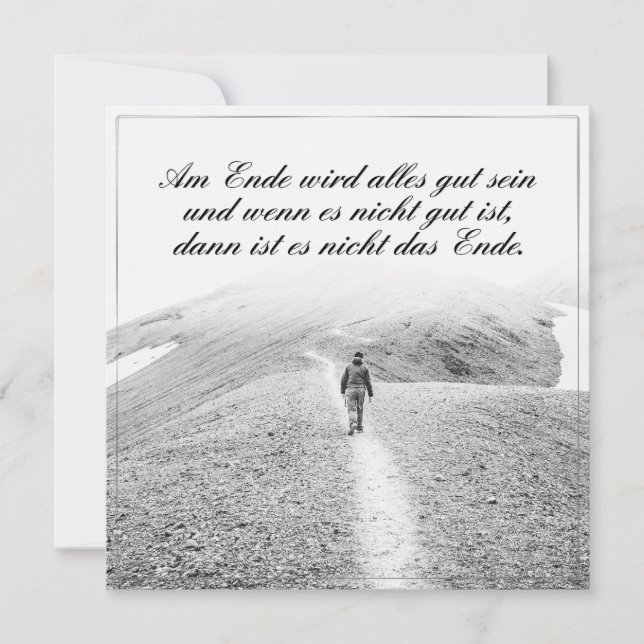 Am Ende Ende wird sich gut sein (Vorderseite)