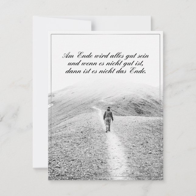 Am Ende Ende wird sich gut sein (Vorderseite)