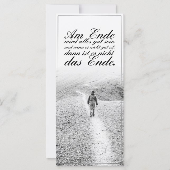 Am Ende Ende wird sich gut sein (Vorderseite)