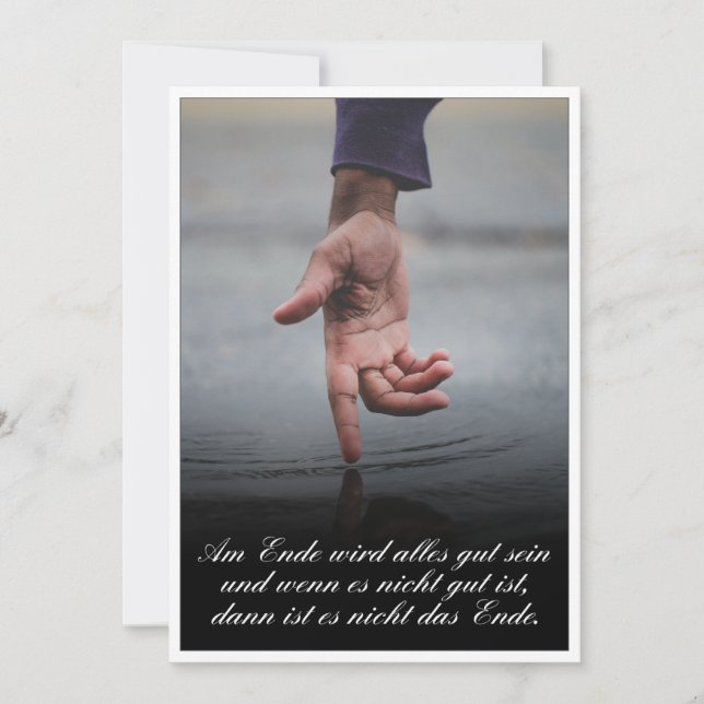 Am Ende Ende wird sich gut sein (Vorderseite)