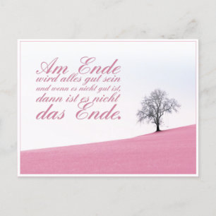 Am Ende Ende wird sich gut sein Feiertagspostkarte