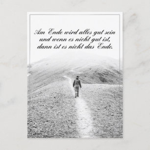 Am Ende Ende wird sich gut sein Feiertagspostkarte