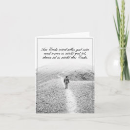 Am Ende Ende wird sich gut sein Karte