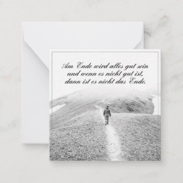 Am Ende Ende wird sich gut sein Mitteilungskarte