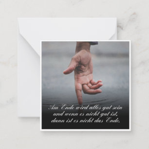 Am Ende Ende wird sich gut sein Mitteilungskarte