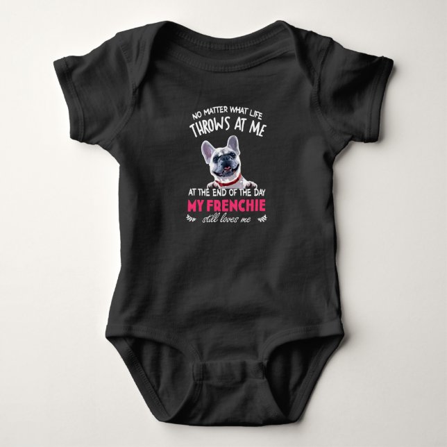 Am Ende meine Franzose noch Lieben Ich Hund Liebha Baby Strampler (Vorderseite)