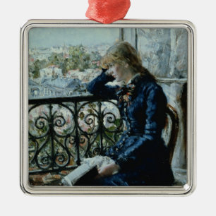 Am Fenster 1881 Silbernes Ornament