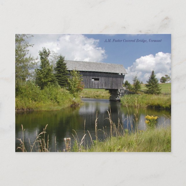 AM Foster Bridge in Vermont Postkarte (Vorderseite)