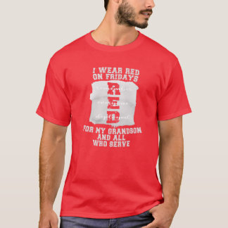 Am Freitag tragen wir Rot am Freitag, dem militäri T-Shirt