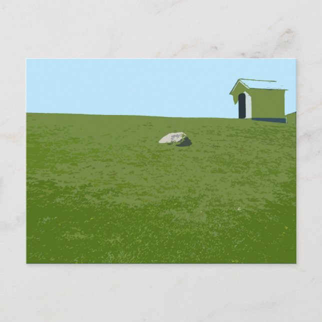 Am Fuß des Montauk Punkt-Leuchtturmes Postkarte (Vorderseite)