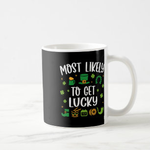 Am Glücklichsten zum St. Patrick's Day Lustig Kaffeetasse