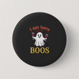 Am Here Boos Halloween-Geist-Weingläser Spinne W Button