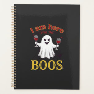 Am Here Boos Halloween-Geist Weingläser Spinne W Planer