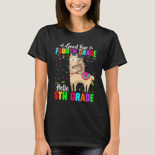 Am letzten Tag Goodbye Vierte Klasse Hallo 5th Gra T-Shirt