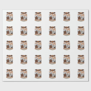 Am Liebe Halloween Spukhaus Skelett Kürbis_1 Geschenkpapier