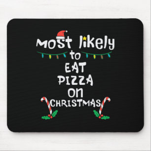 Am liebsten essen Pizza Weihnachts Weihnachtsmatte Mousepad