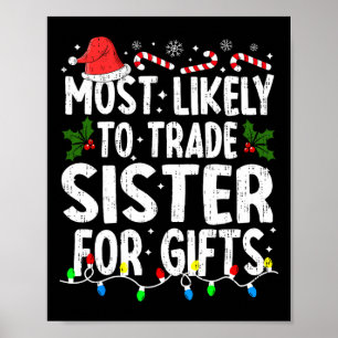 Am liebsten verkaufen Schwester Weihnachts Weihnac Poster