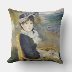 Am Meer, Ölmalerei-Porträt, Renoir Kissen