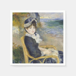 Am Meer, Ölmalerei-Porträt, Renoir Serviette