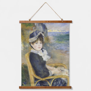 Am Meer, Ölmalerei-Porträt, Renoir Wandteppich Mit Holzrahmen