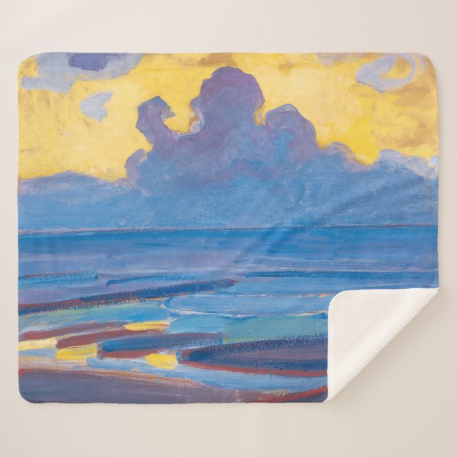 Am Meer | Piet Mondrian | Sherpadecke (Vorderseite (Horizontal))