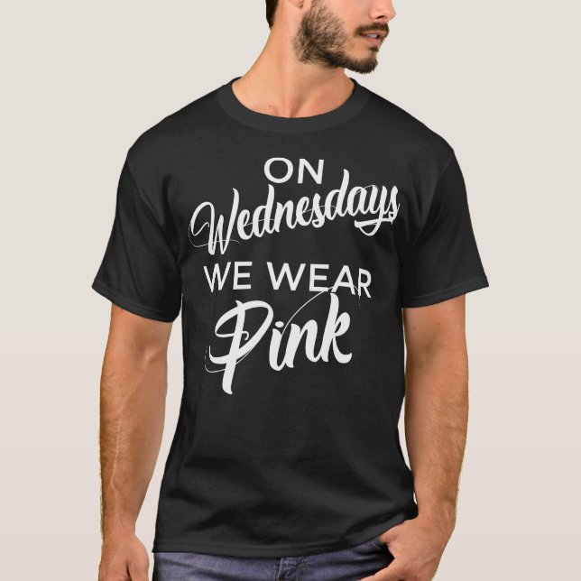 Am Mittwoch haben wir rosa T - Shirt (Vorderseite)