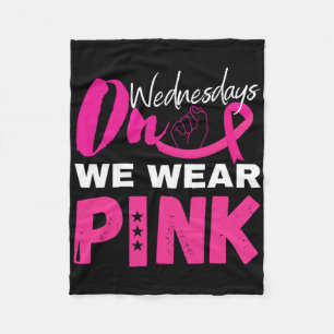 Am Mittwoch tragen wir ein pinkfarbenes Brustkrebs Fleecedecke