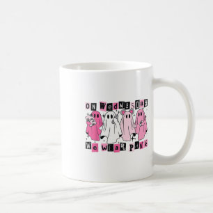 Am Mittwoch tragen wir Niedliches Pink Ghost Hallo Kaffeetasse