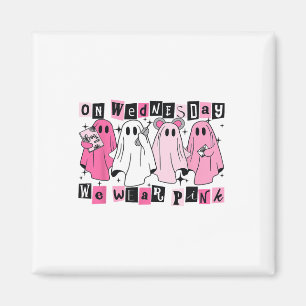 Am Mittwoch tragen wir Niedliches Pink Ghost Hallo Magnet