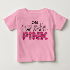 Am Mittwoch tragen wir Pink Floral Onsie Baby T-shirt