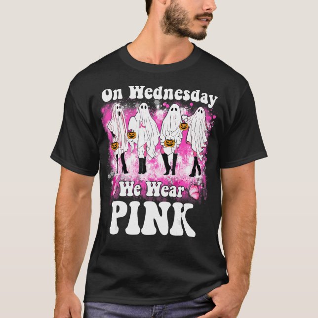 Am Mittwoch tragen wir Pink Ghost Dance Halloween T-Shirt (Vorderseite)