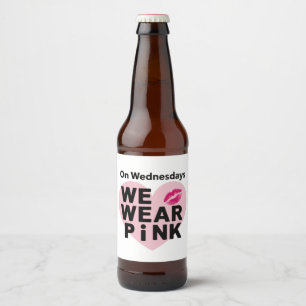 Am Mittwoch tragen wir rosa Funny Valentine Bierflaschenetikett