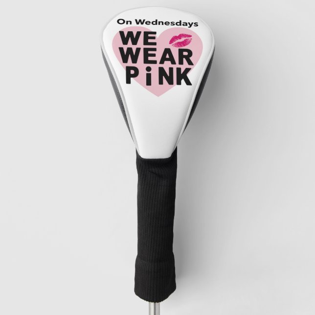 Am Mittwoch tragen wir rosa Funny Valentine Golf Headcover (Vorderseite)