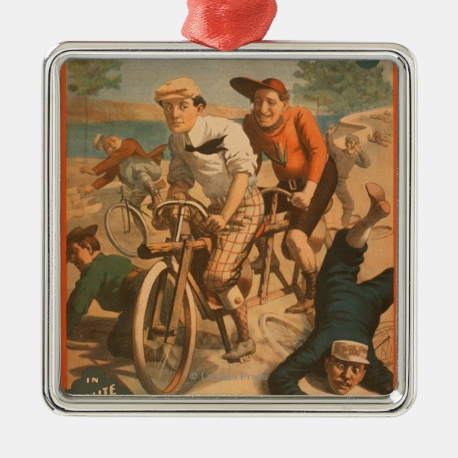 "Am musikalische Komödien-Plakat #1 homosexuellen Silbernes Ornament (Vorne)