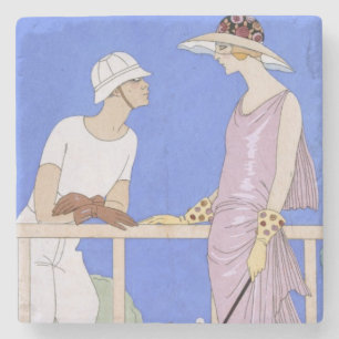 Am Polo 1920-29 (pochoir Druck) Steinuntersetzer