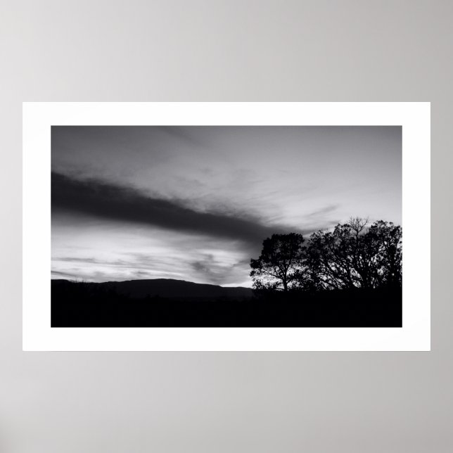 Am Rande der Abenddämmerung in B&W Poster (Vorne)