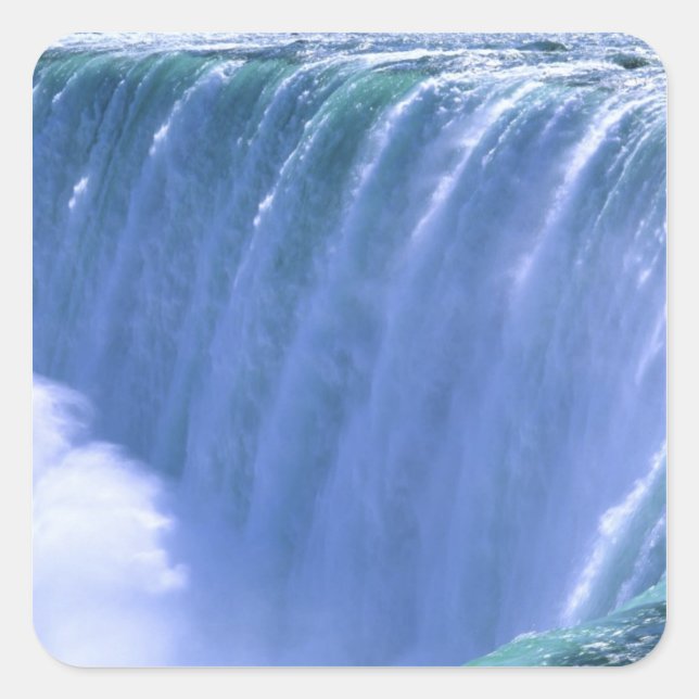 Am Rande der mächtigen Niagarafälle, New York Quadratischer Aufkleber (Vorderseite)