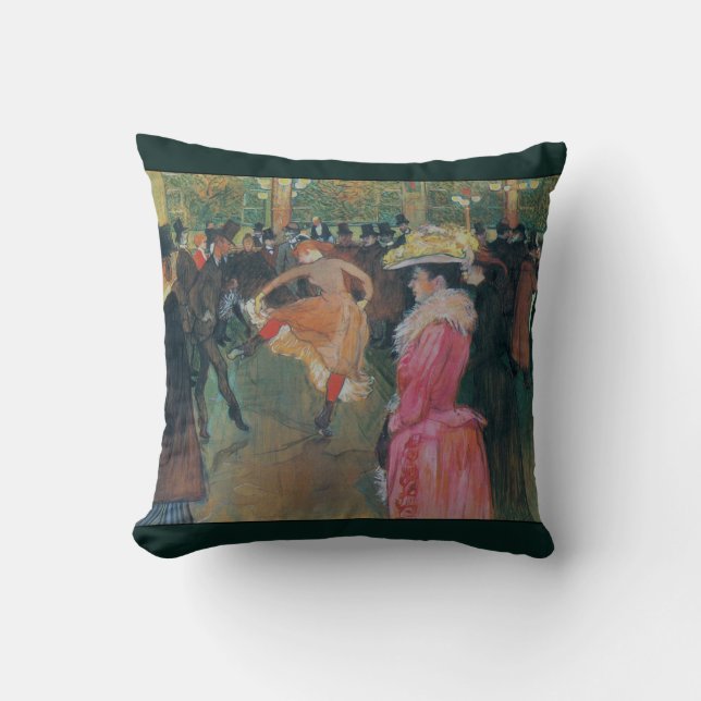 Am Rouge ~ das Tanz ~ 1890 Kissen (Vorderseite)