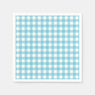 Am Sea Gingham Paper Napkin Serviette