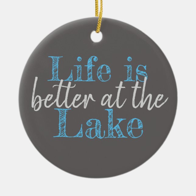 AM SEE IST DAS NÜCHENLEBEN BESSER KERAMIK ORNAMENT (Vorne)